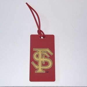 FSU Florida State Garnet and Gold Logo Luggage Tag NWOT